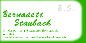 bernadett staubach business card